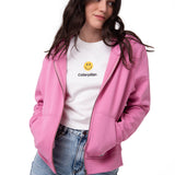 Polerón Con Gorro Mujer Patch Full Zip Rosa Cat