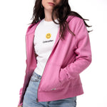 Polerón Con Gorro Mujer Patch Full Zip Rosa Cat