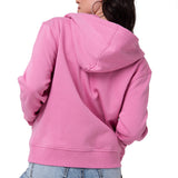 Polerón Con Gorro Mujer Patch Full Zip Rosa Cat