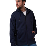 Polerón Con Gorro Hombre CAT Patch Full Zip Azul Oscuro Cat