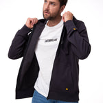 Polerón Con Gorro Hombre CAT Patch Full Zip Negro Cat