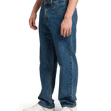 Jeans Recto Hombre Rigid Denim Straight Azul Marino Cat