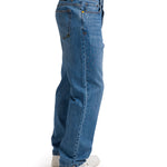 Jeans Recto Hombre Rigid Denim Straight Azul Cat