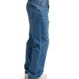 Jeans Recto Hombre Rigid Denim Straight Azul Cat