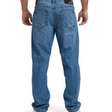 Jeans Recto Hombre Rigid Denim Straight Azul Cat