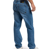 Jeans Recto Hombre Rigid Denim Straight Azul Cat