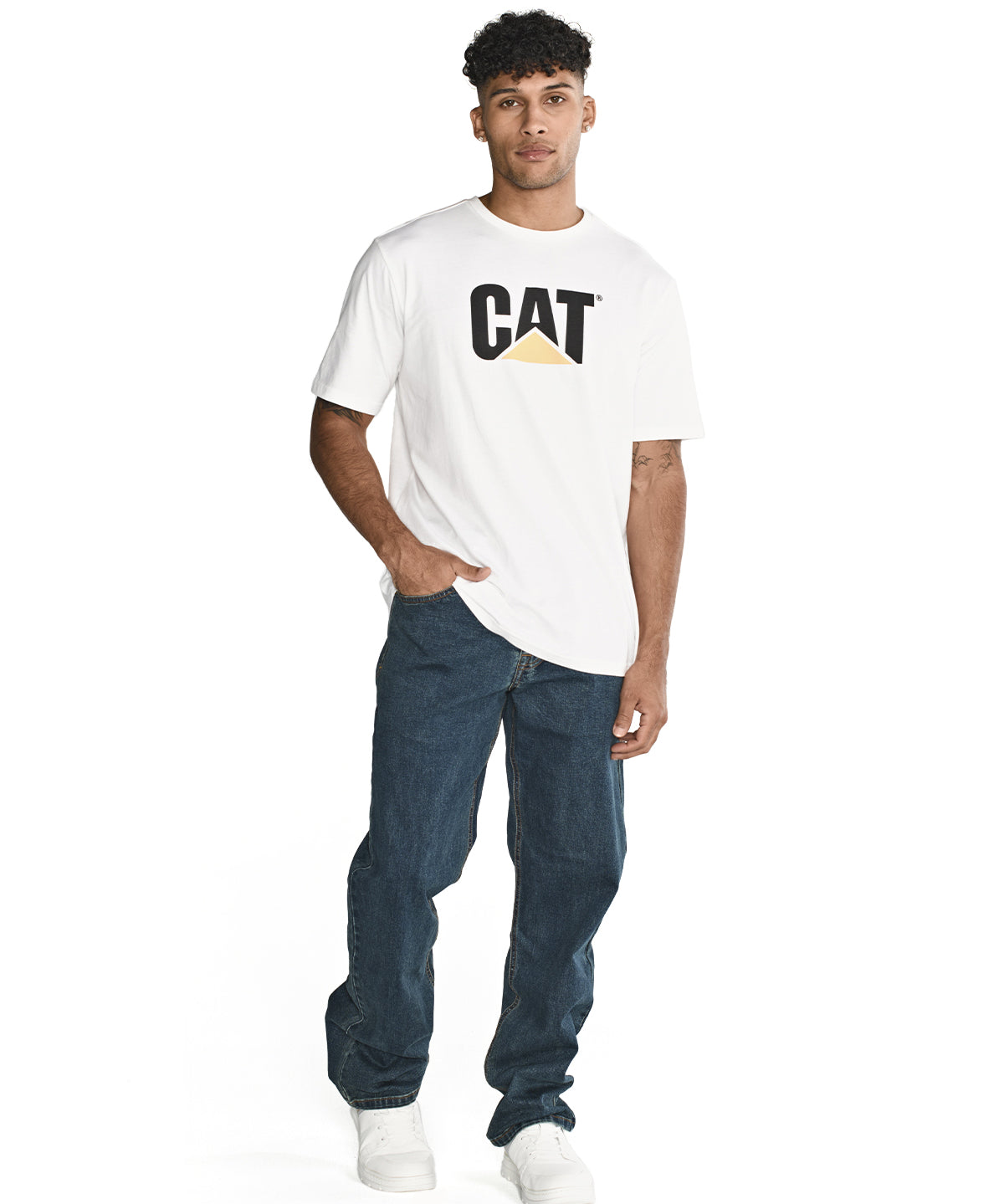 Jeans Casual Hombre TRIBLEND STRETCH DENIM ORIGINAL AZUL CAT