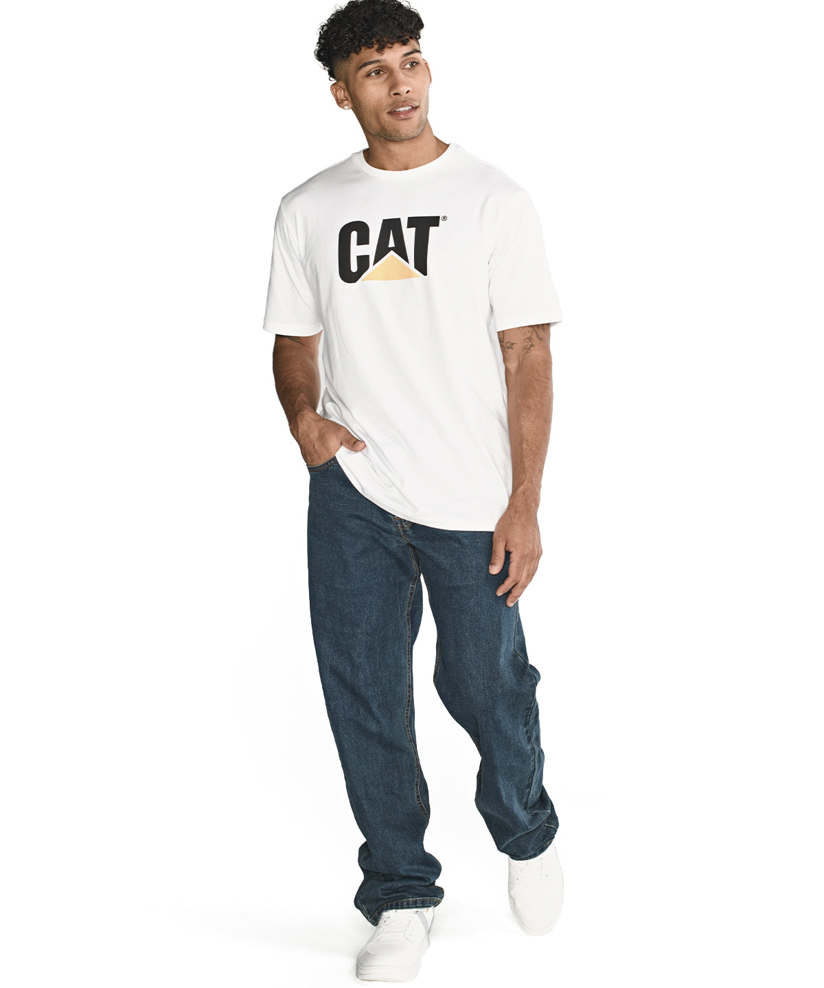 Jeans Casual Hombre TRIBLEND STRETCH DENIM ORIGINAL AZUL CAT