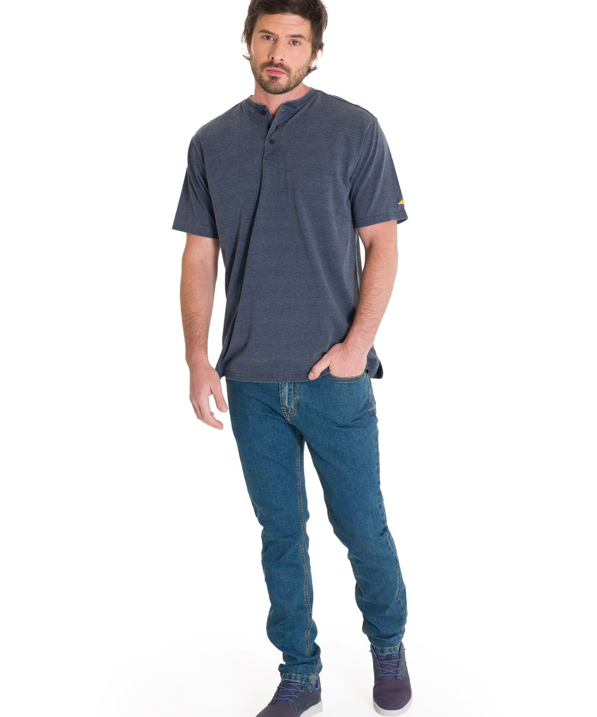 Jeans Denim Hombre Triblend Stretch Denim Skinny Gris Cat