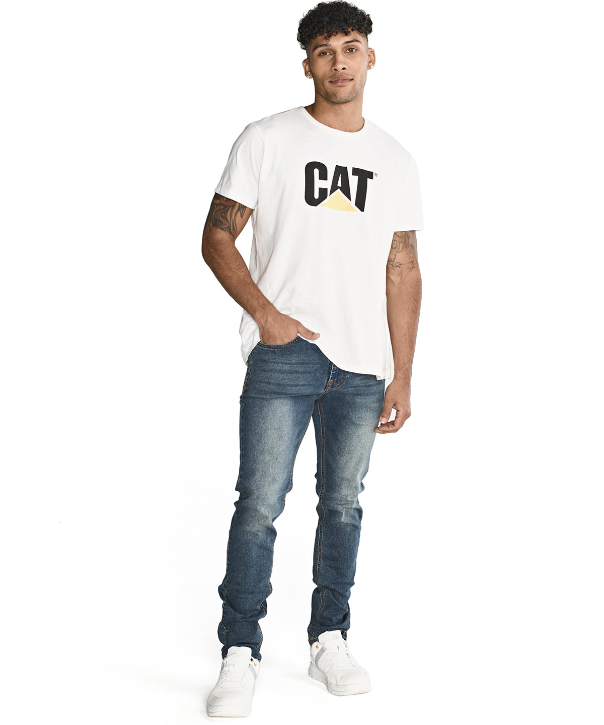 Jeans Casual Hombre TRIBLEND STRETCH DENIM SKINNY AZUL CAT