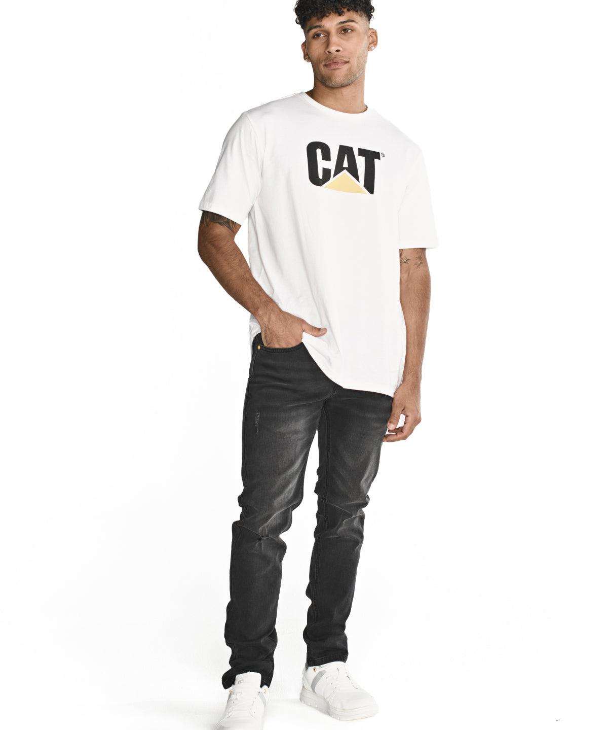 Jeans Casual Hombre Triblend Stretch Denim Skinny Gris Cat