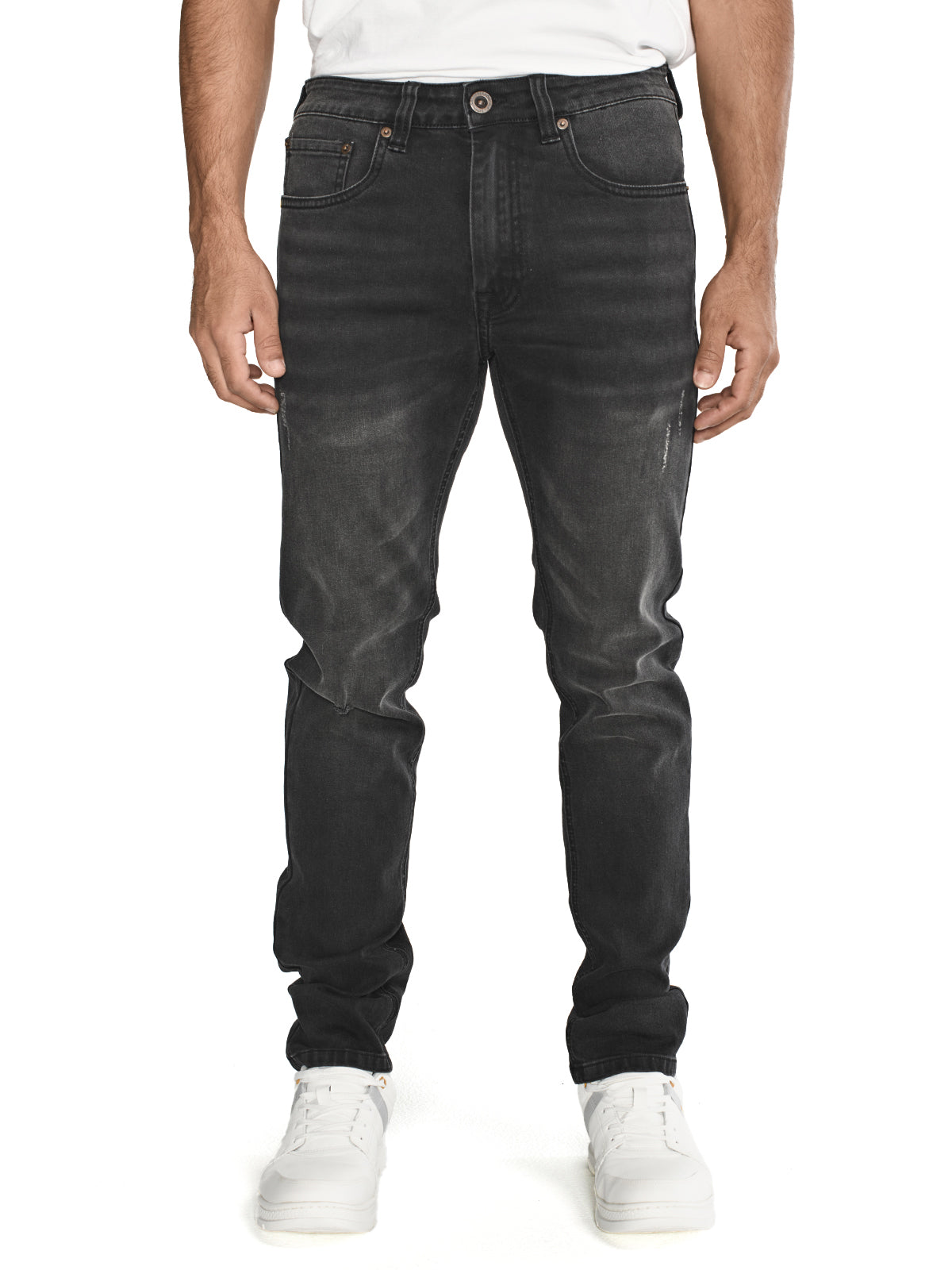 Jeans Casual Hombre Triblend Stretch Denim Skinny Gris Cat