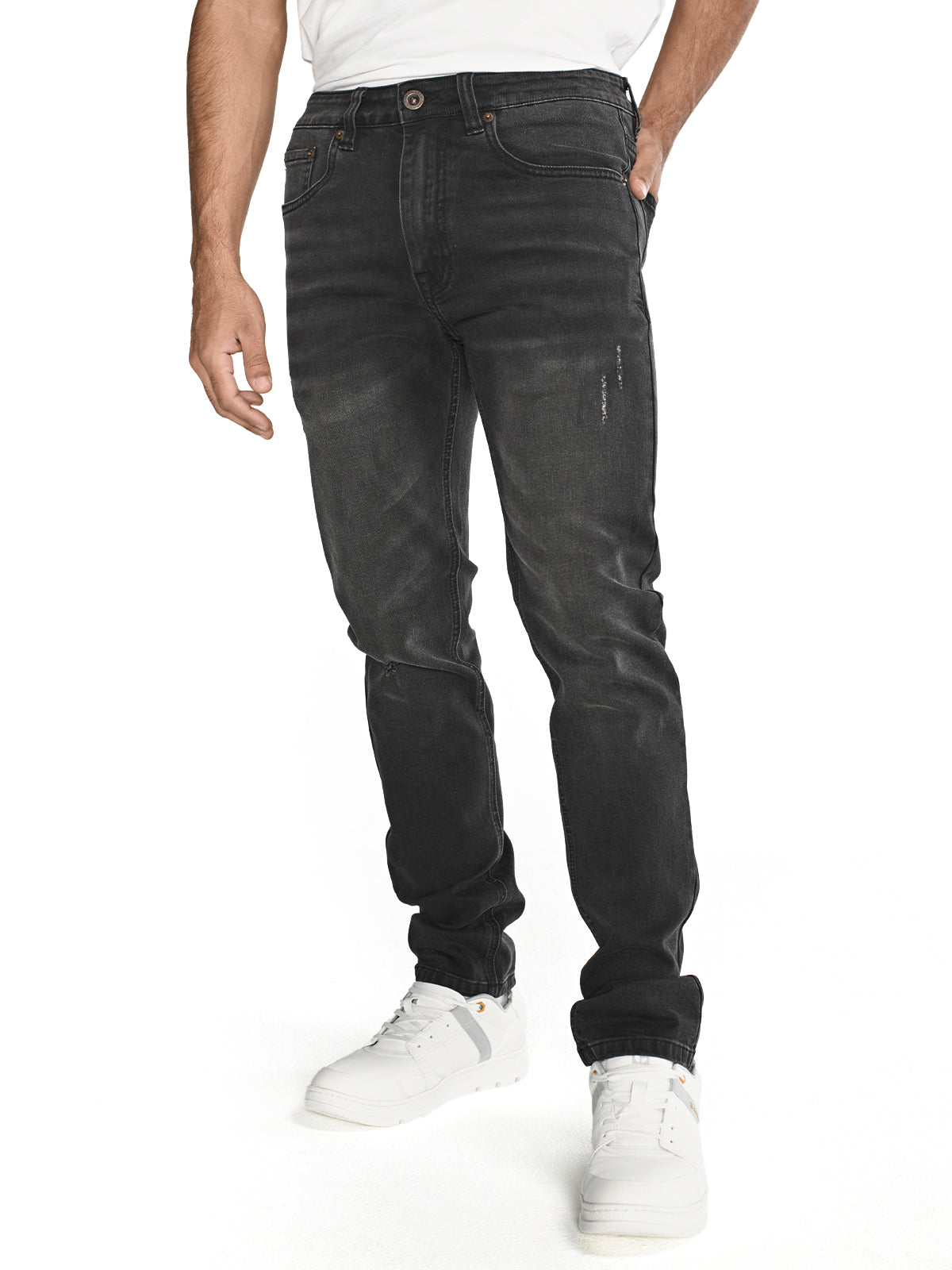 Jeans Casual Hombre Triblend Stretch Denim Skinny Gris Cat