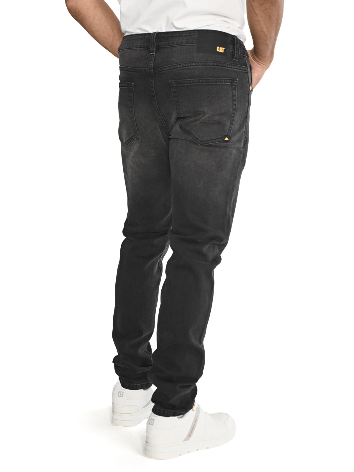 Jeans Casual Hombre Triblend Stretch Denim Skinny Gris Cat