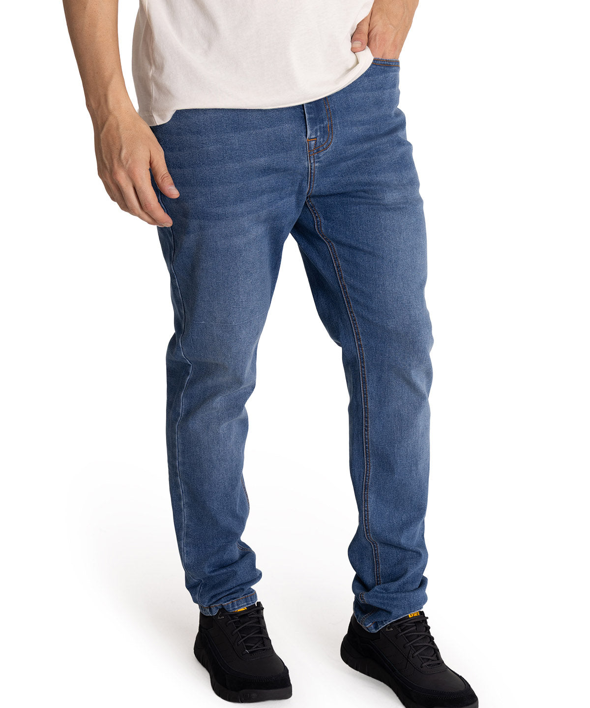 Jeans Stretch Hombre Denim Skinny Azul CAT