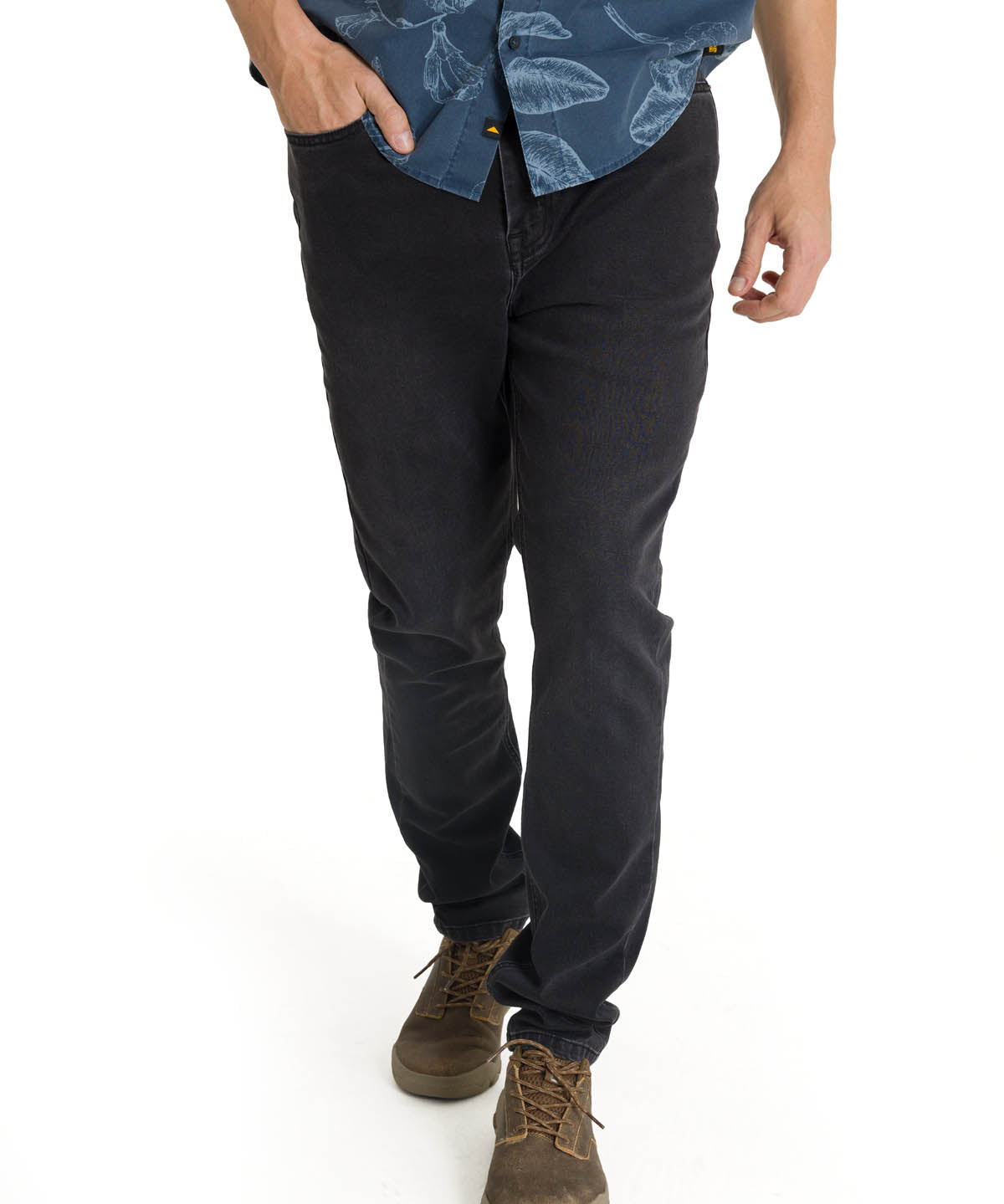 Jeans Stretch Hombre Denim Skinny Negro CAT