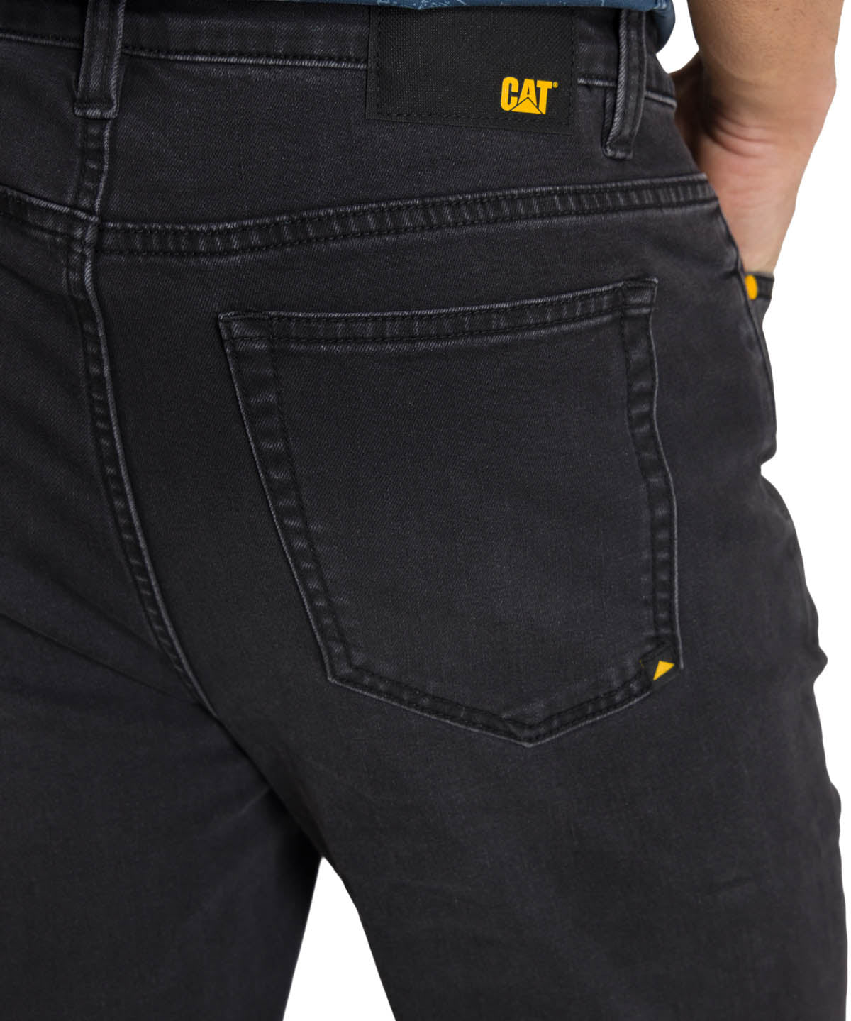 Jeans Stretch Hombre Denim Skinny Negro CAT
