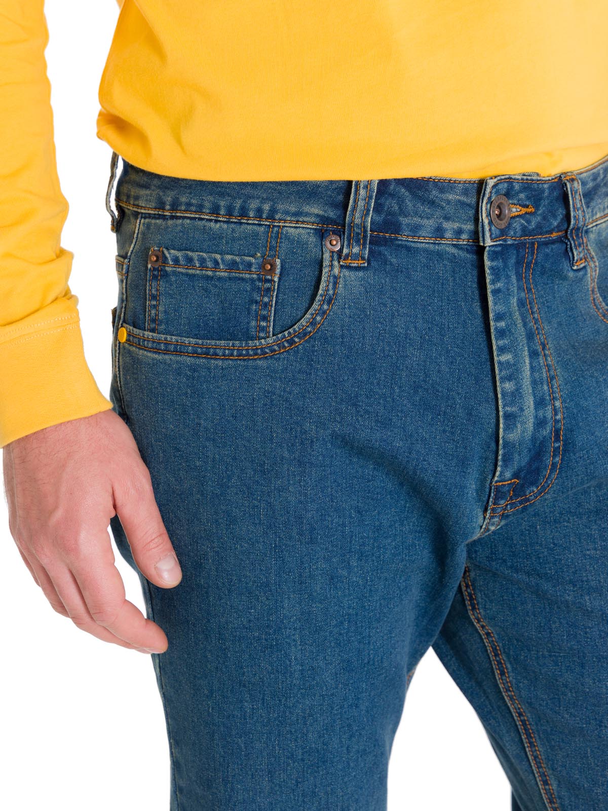 Jeans Casual Hombre TRIBLEND STRETCH DENIM SLIM AZUL CAT