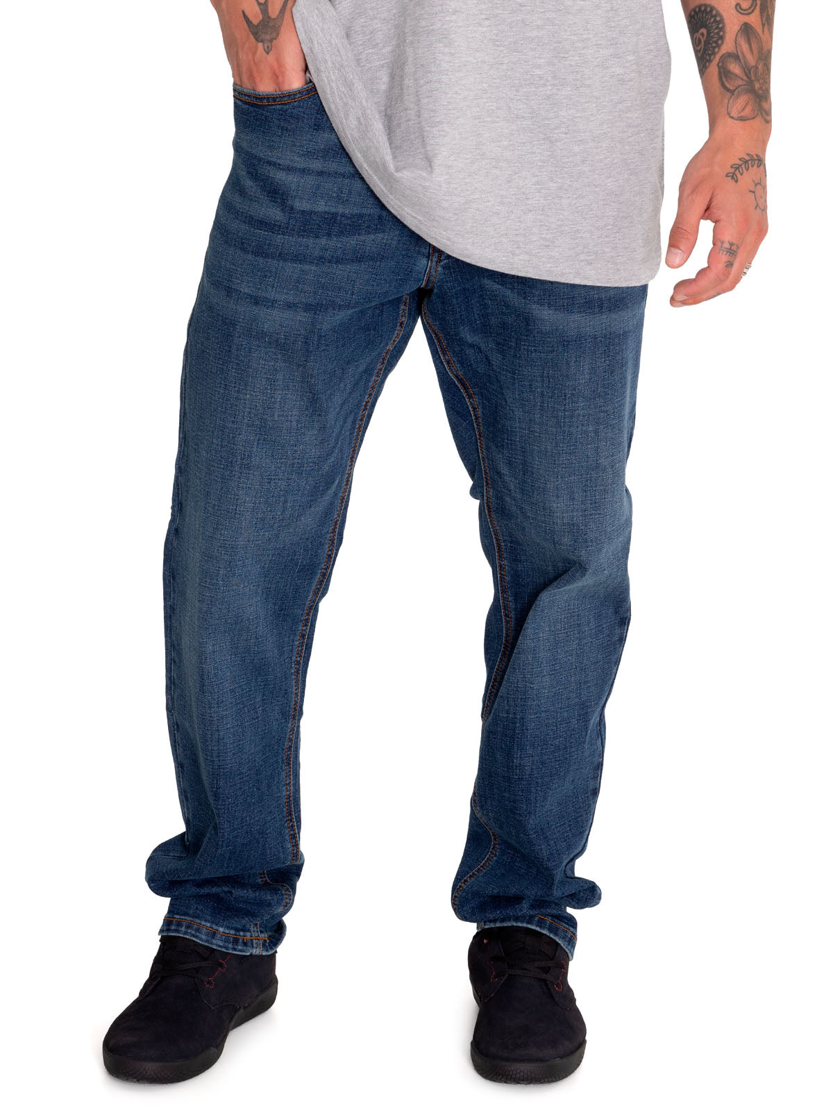 Jeans Denim Hombre Triblend Stretch Denim Slim Rojo Cat