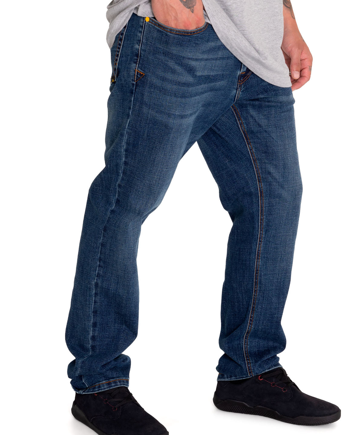 Jeans Denim Hombre Triblend Stretch Denim Slim Rojo Cat