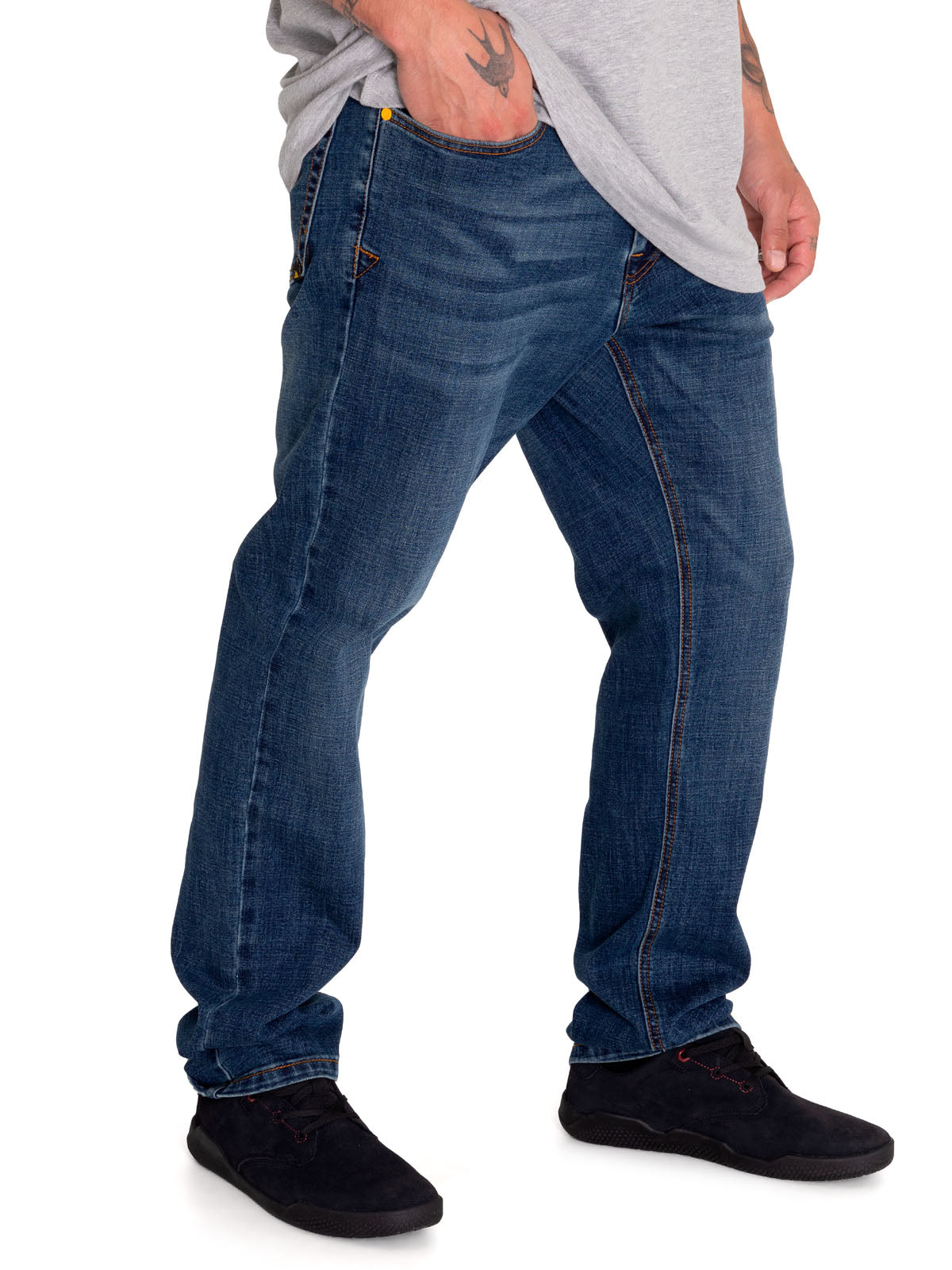 Jeans Denim Hombre Triblend Stretch Denim Slim Rojo Cat