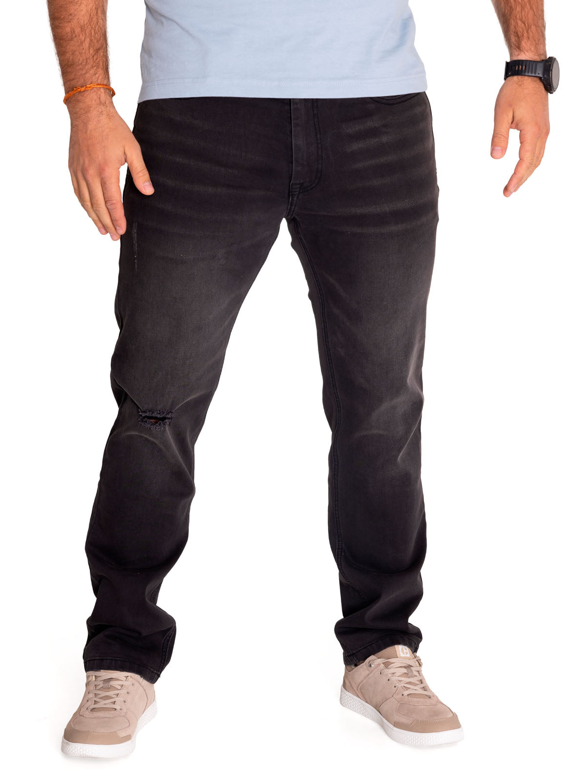 Jeans Casual Hombre Triblend Stretch Denim Slim Gris Cat