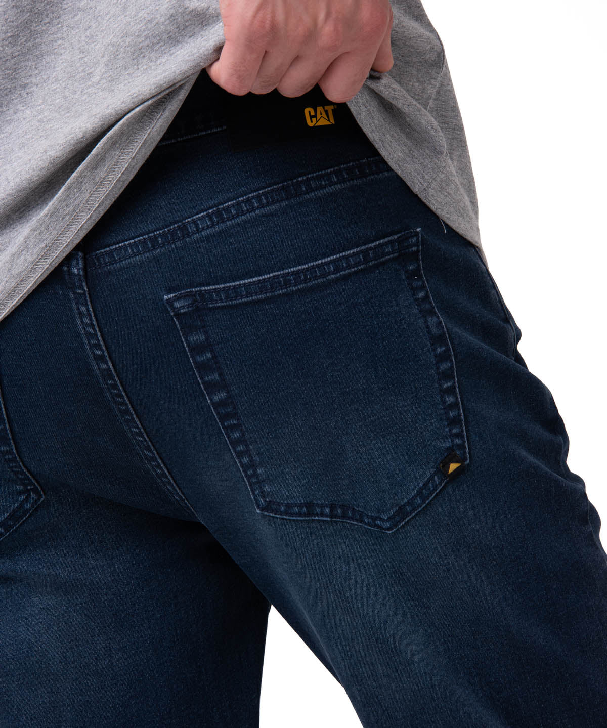 Jeans Slim Hombre Triblend Stretch Azul Oscuro Cat