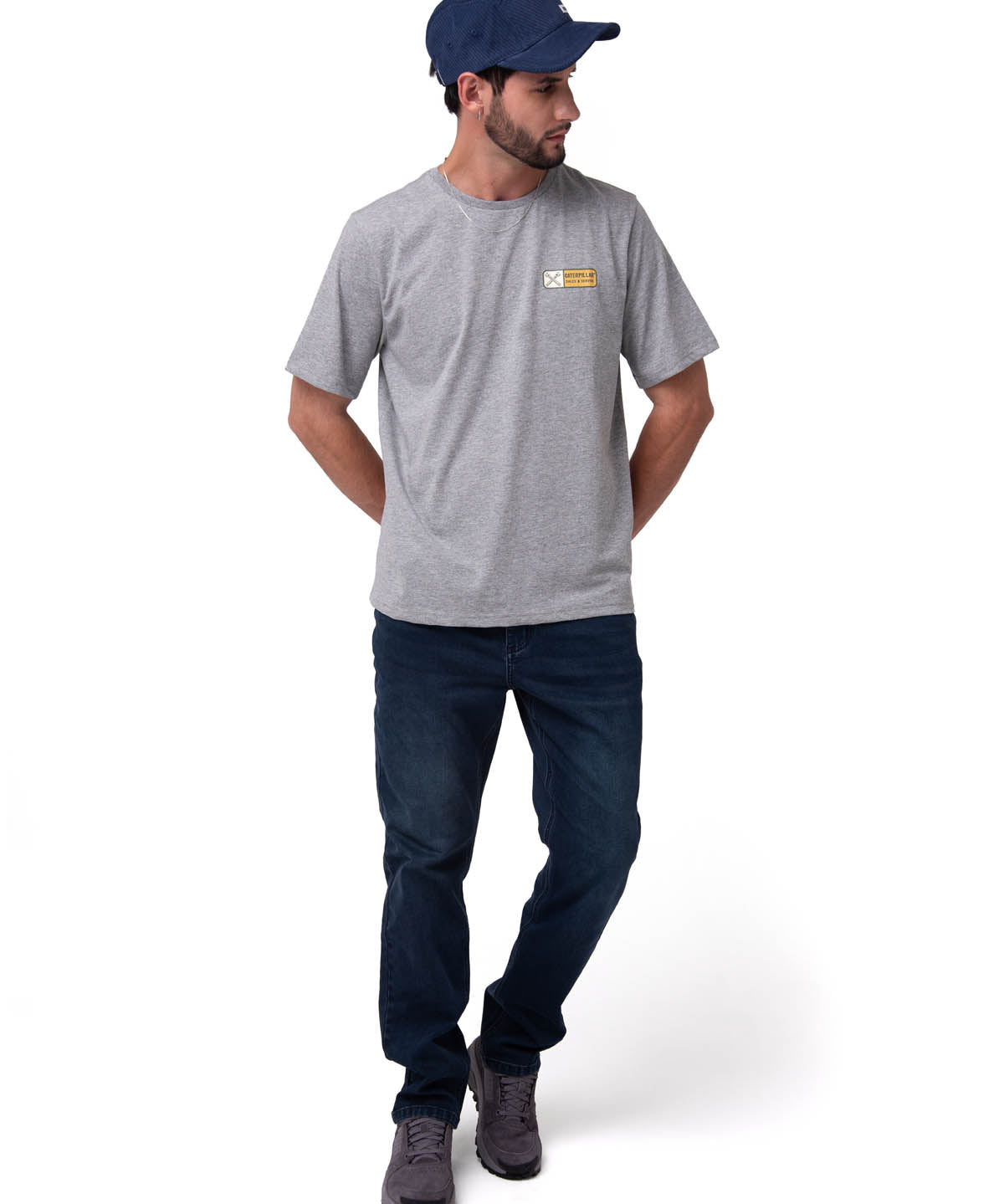 Jeans Slim Hombre Triblend Stretch Azul Oscuro Cat