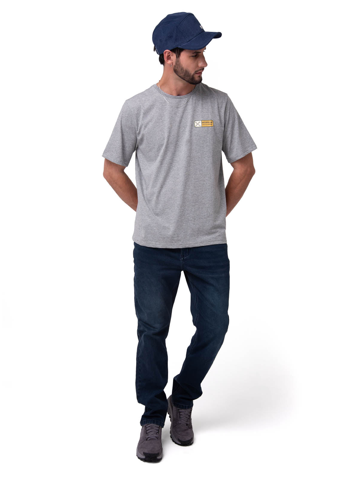 Jeans Slim Hombre Triblend Stretch Azul Oscuro Cat