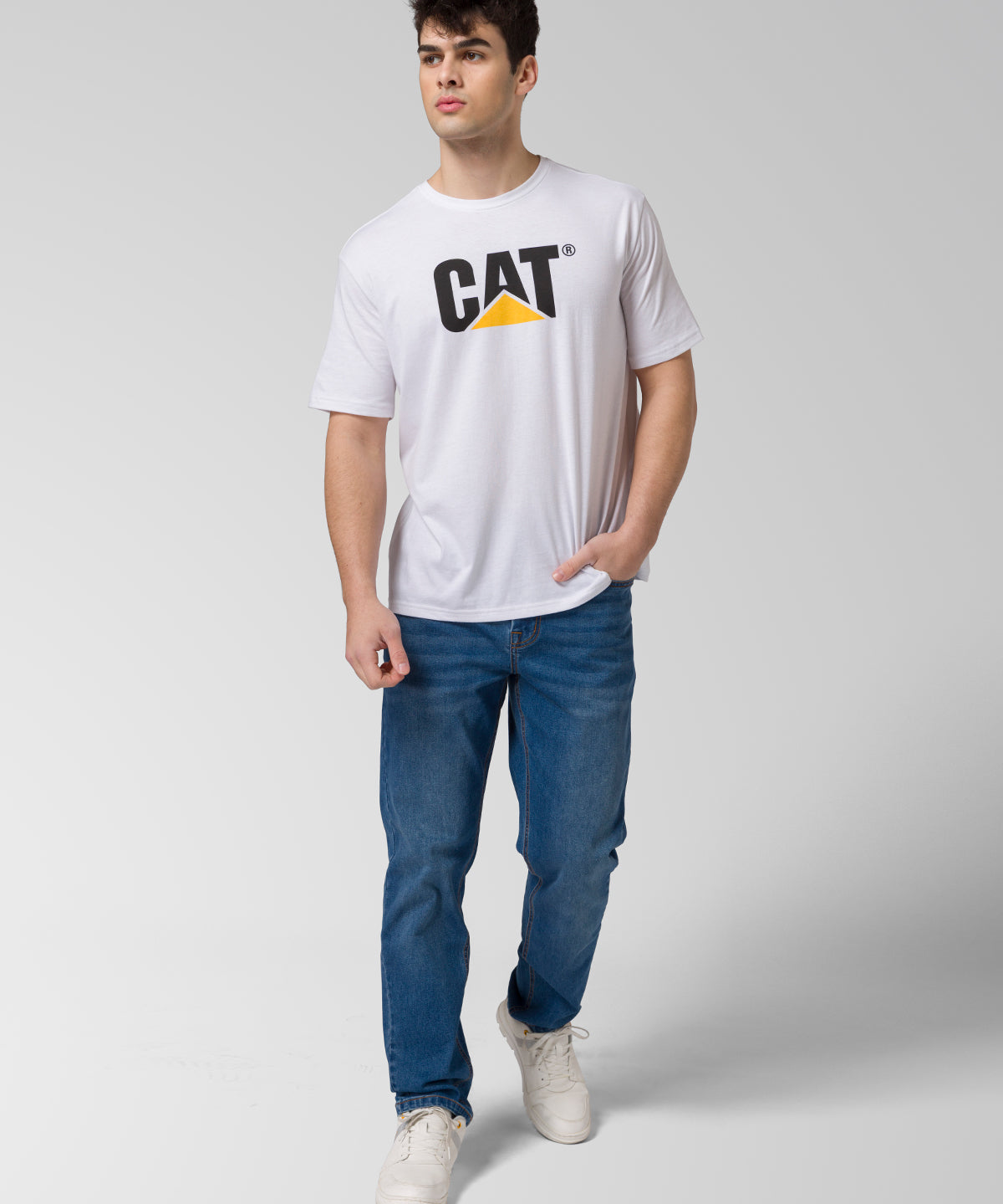 Jeans Stretch Hombre Denim Straight Negro CAT