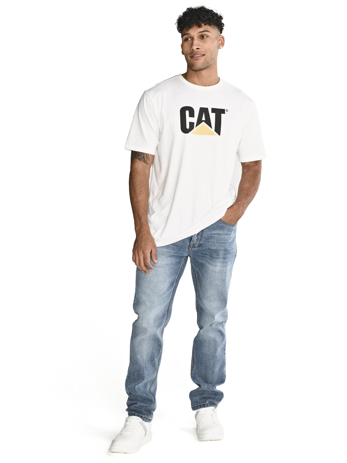 Jeans Denim Hombre Triblend Stretch Denim Slim Gris Cat