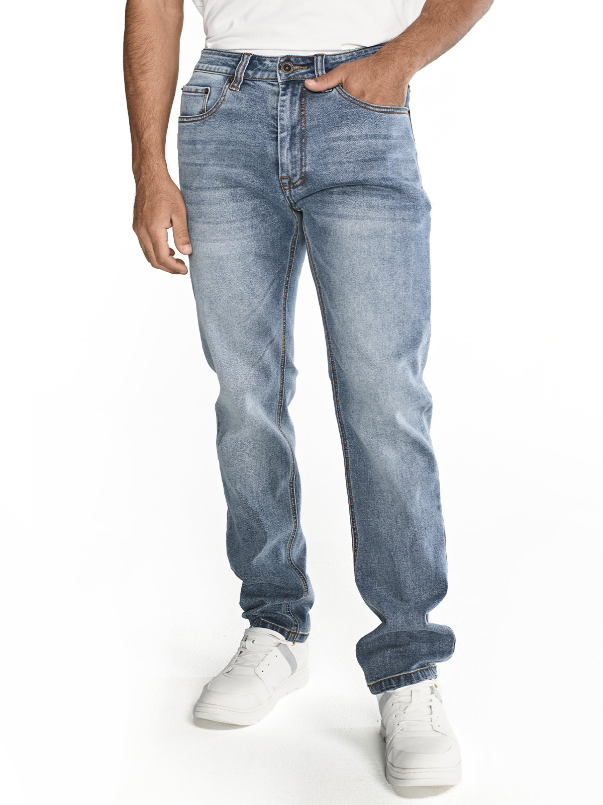 Jeans Denim Hombre Triblend Stretch Denim Slim Gris Cat