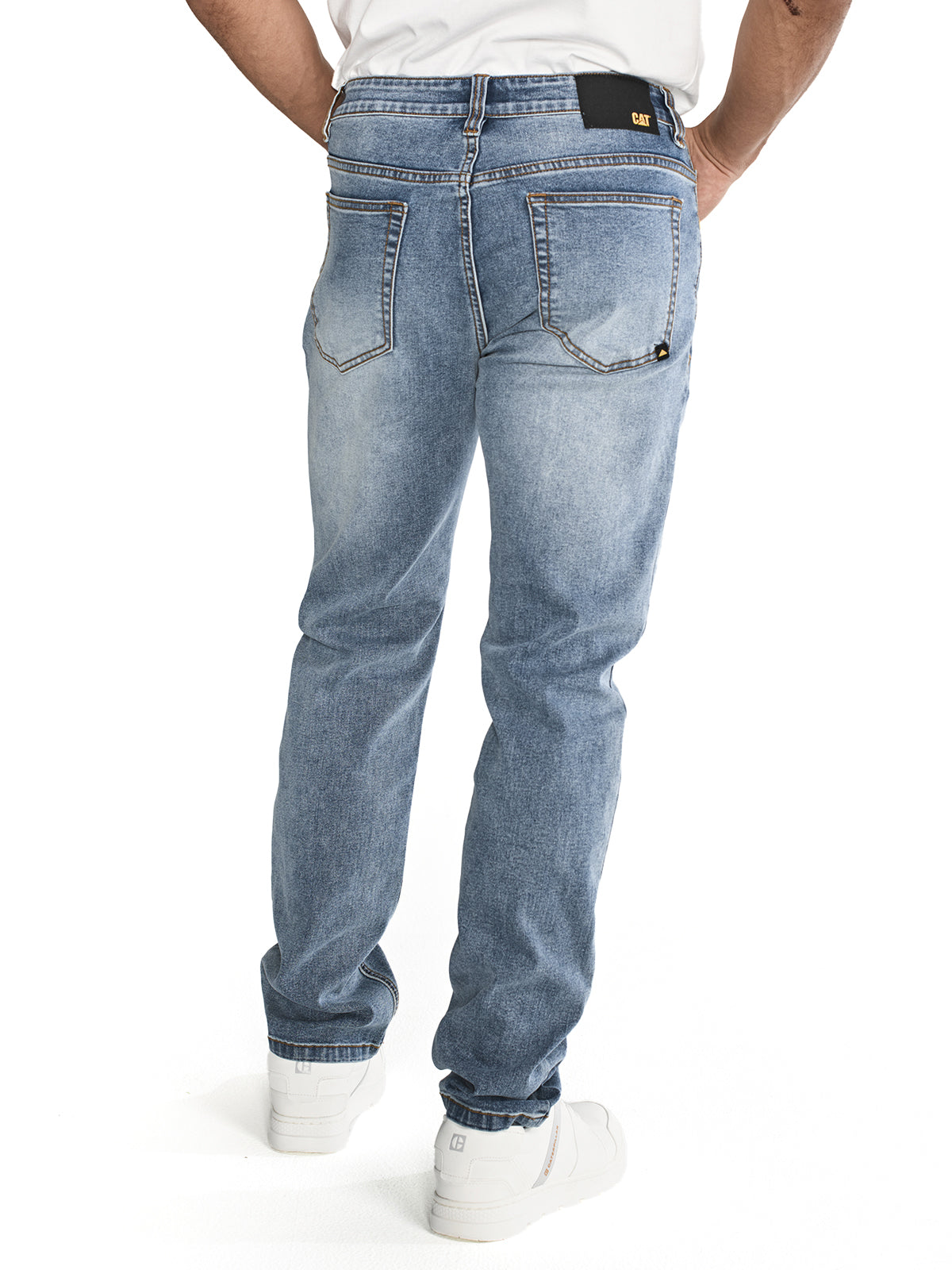 Jeans Denim Hombre Triblend Stretch Denim Slim Gris Cat