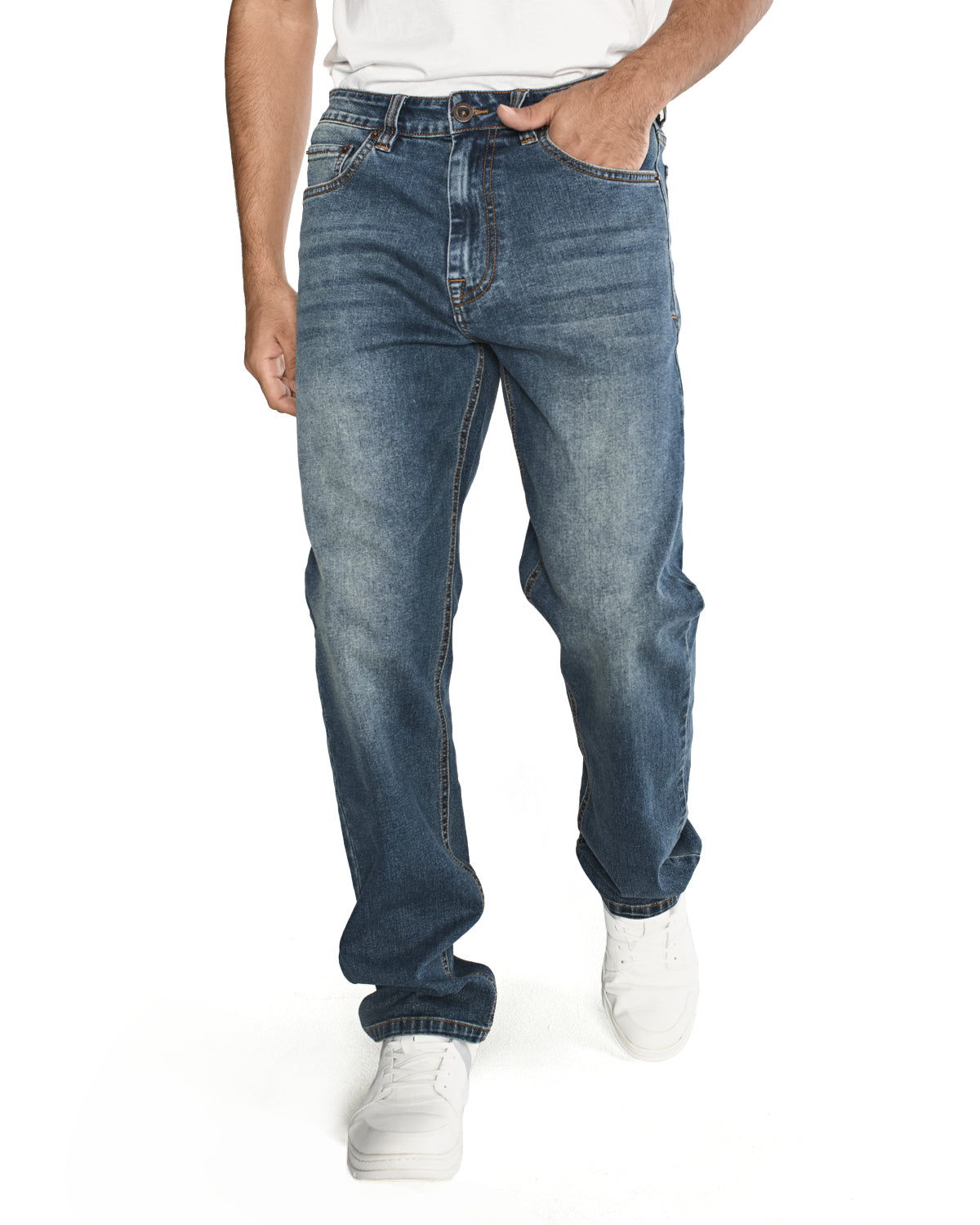 Jeans Casual Hombre TRIBLEND STRETCH DENIM STRAIGHT AZUL CAT