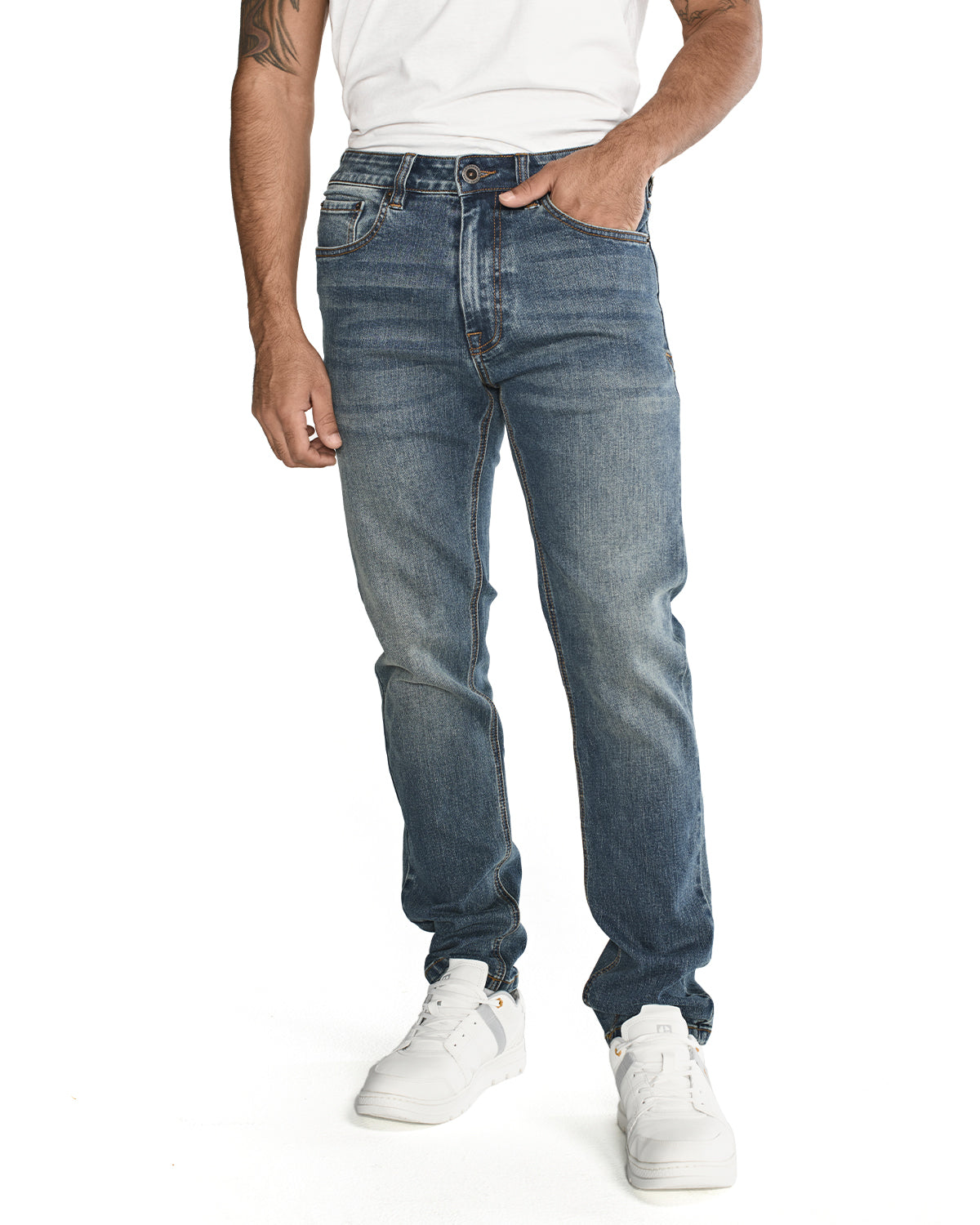 Jeans Casual Hombre ECO STRETCH DENIM SLIM AZUL CAT