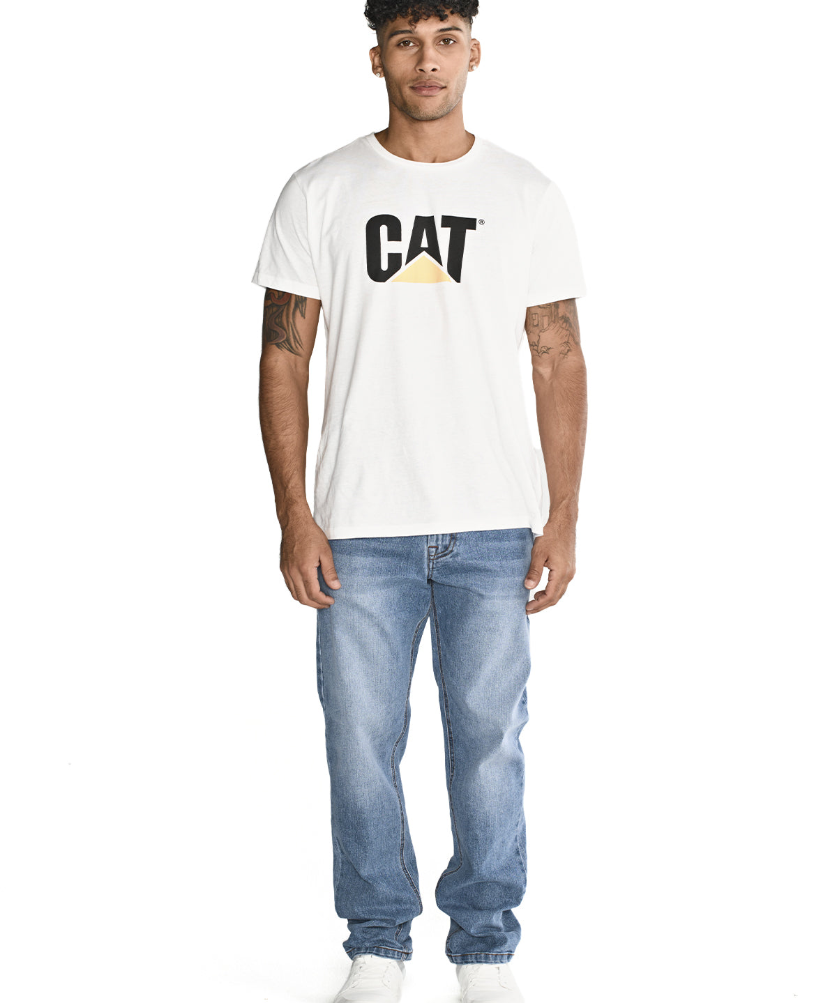 Jeans Denim Hombre Eco Stretch Denim Straight Gris Cat