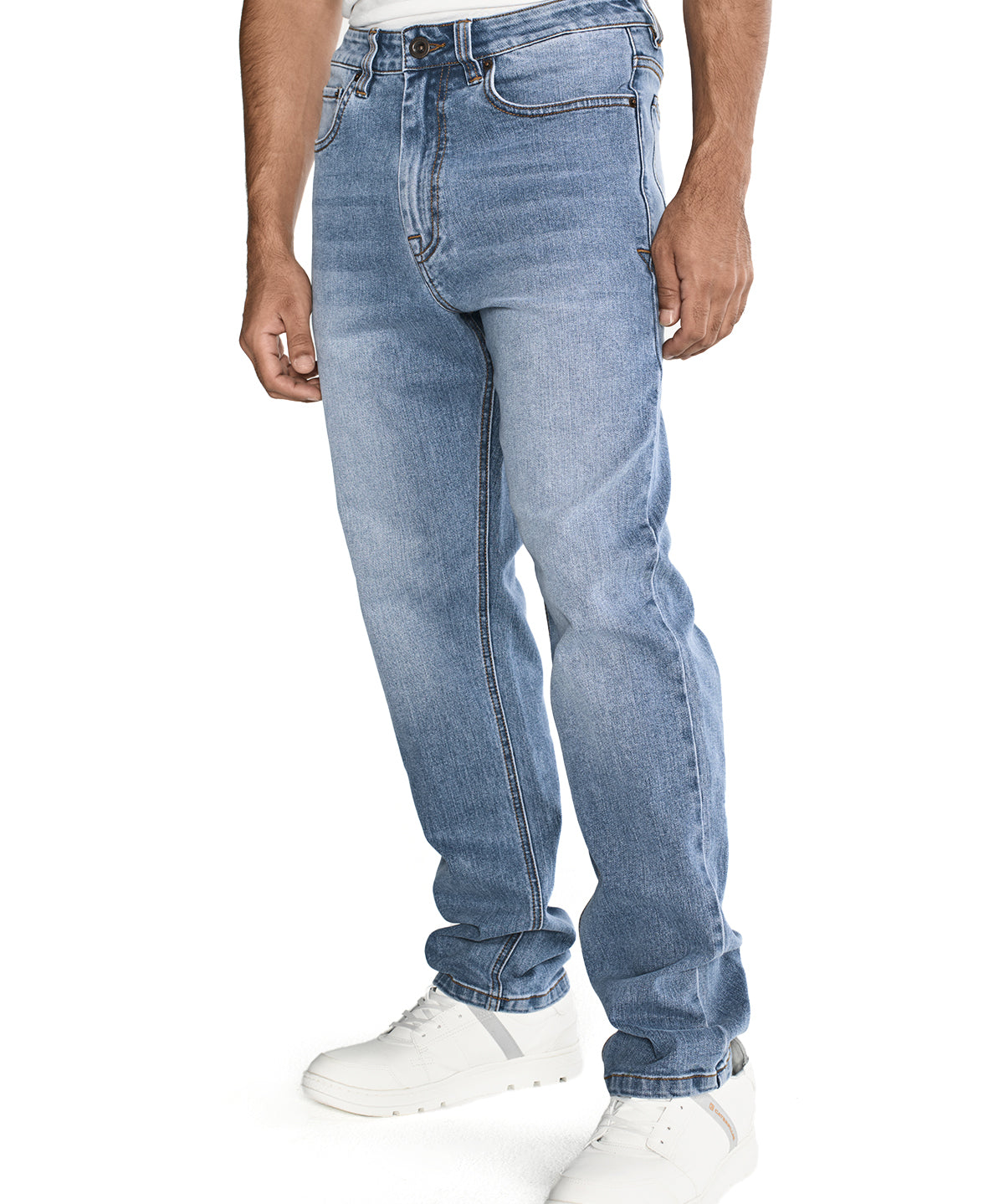 Jeans Denim Hombre Eco Stretch Denim Straight Gris Cat