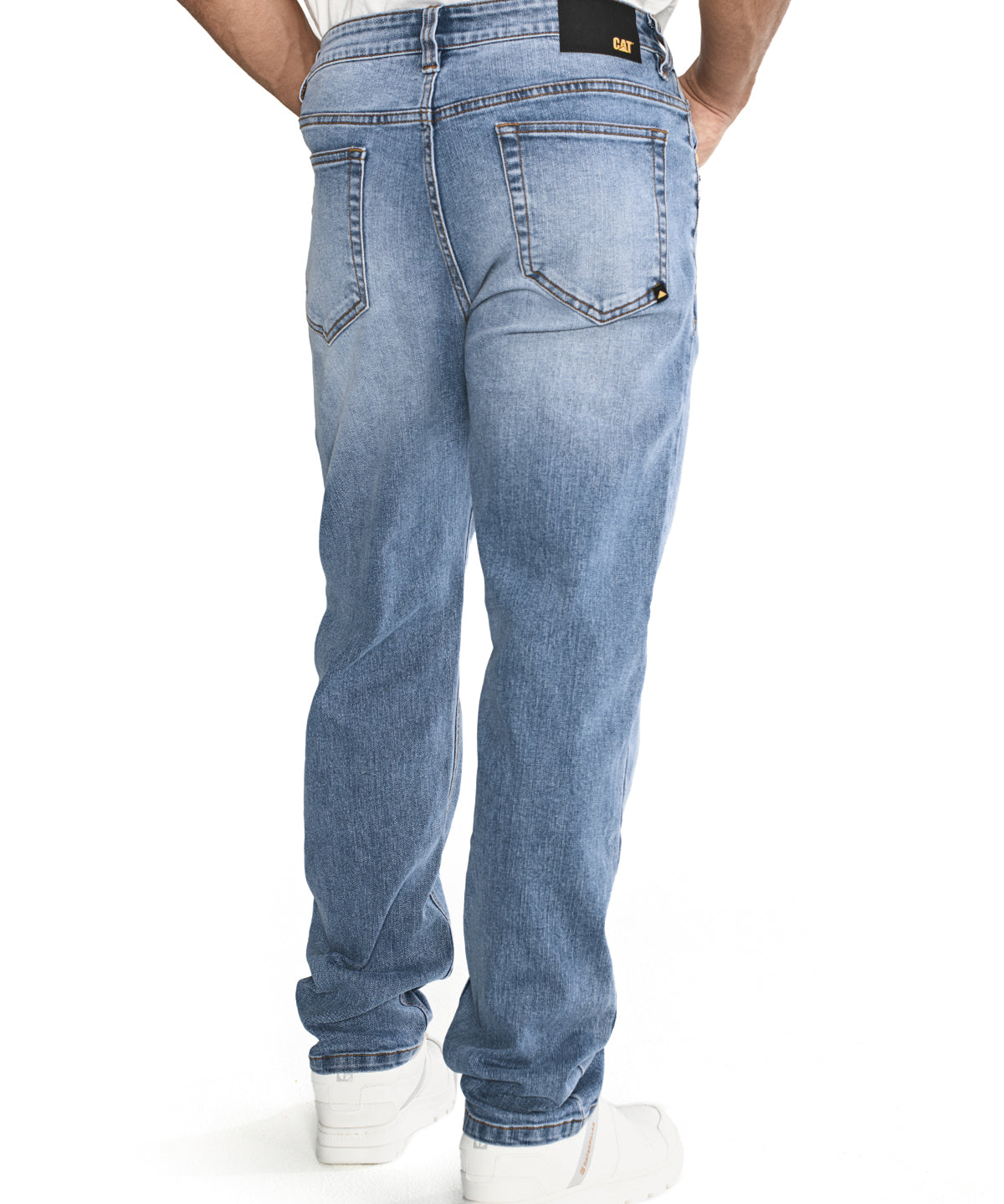Jeans Denim Hombre Eco Stretch Denim Straight Gris Cat