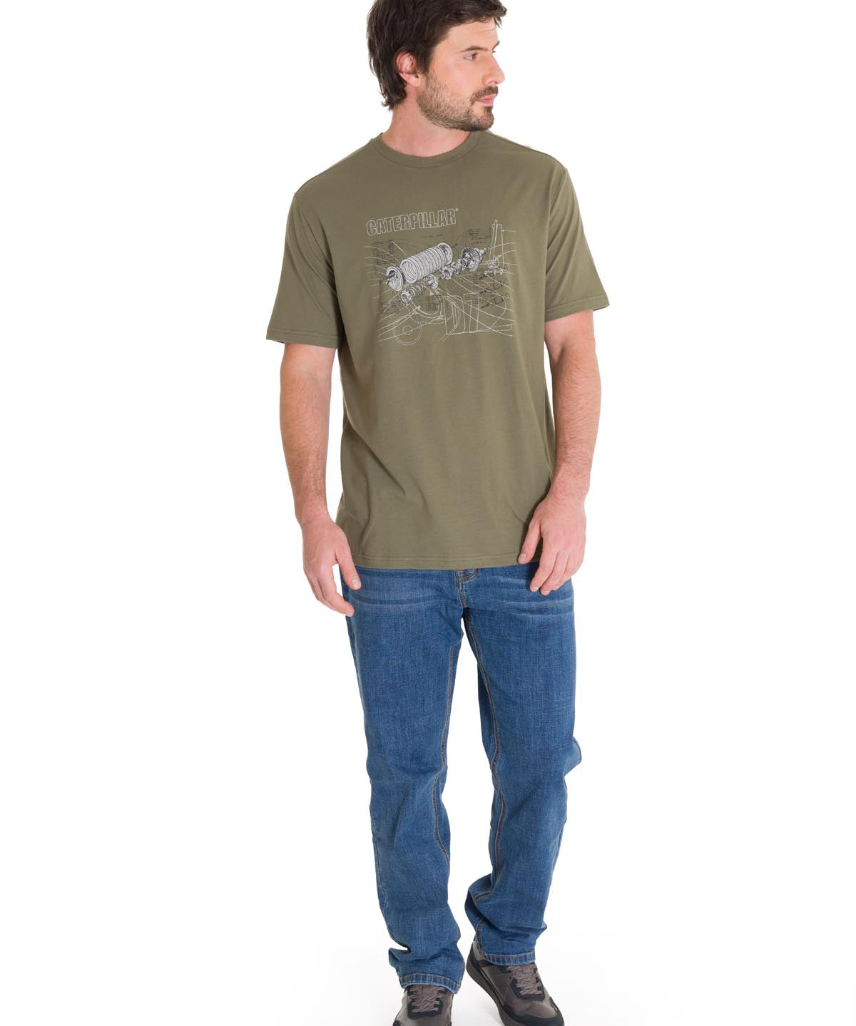 Jeans Denim Hombre Coolmax Denim Slim Gris Cat