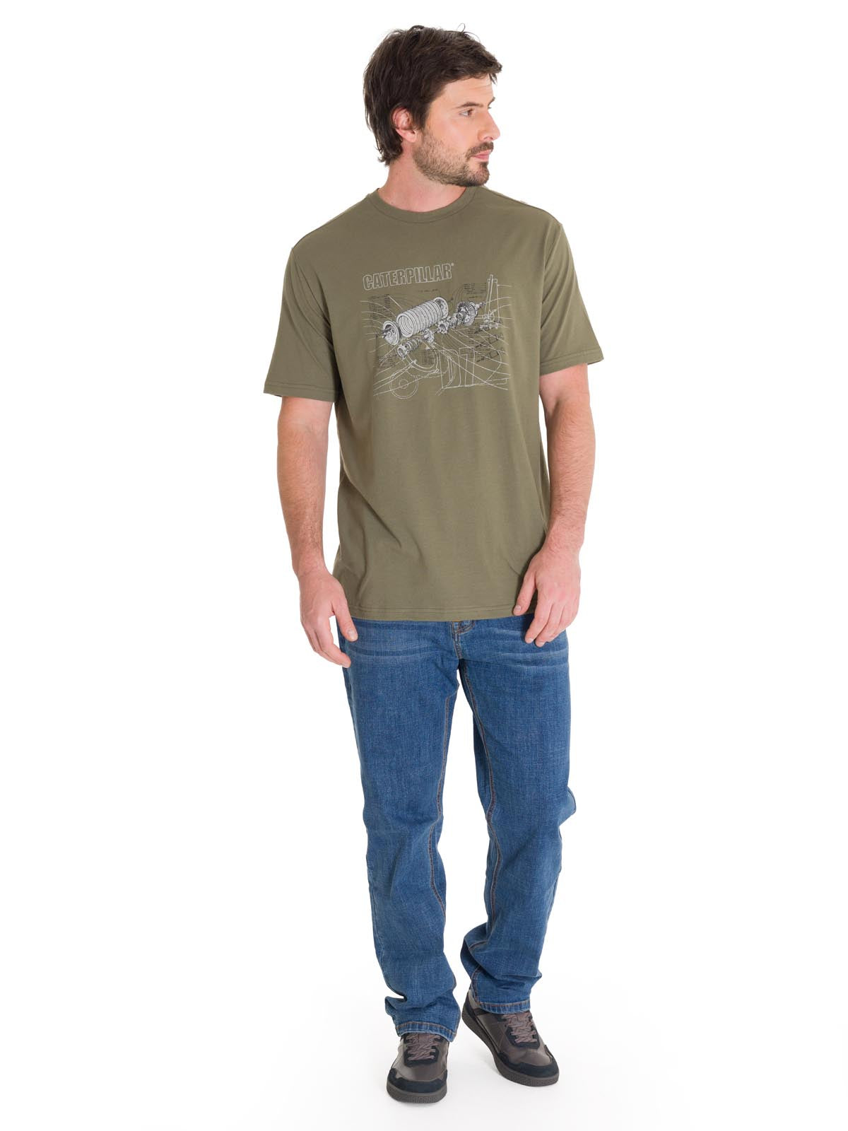 Jeans Denim Hombre Coolmax Denim Slim Gris Cat