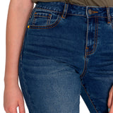 Jeans Denim Mujer Triblend Stretch Denim High-Rise Straight Rojo Cat