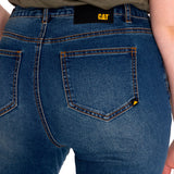 Jeans Denim Mujer Triblend Stretch Denim High-Rise Straight Rojo Cat