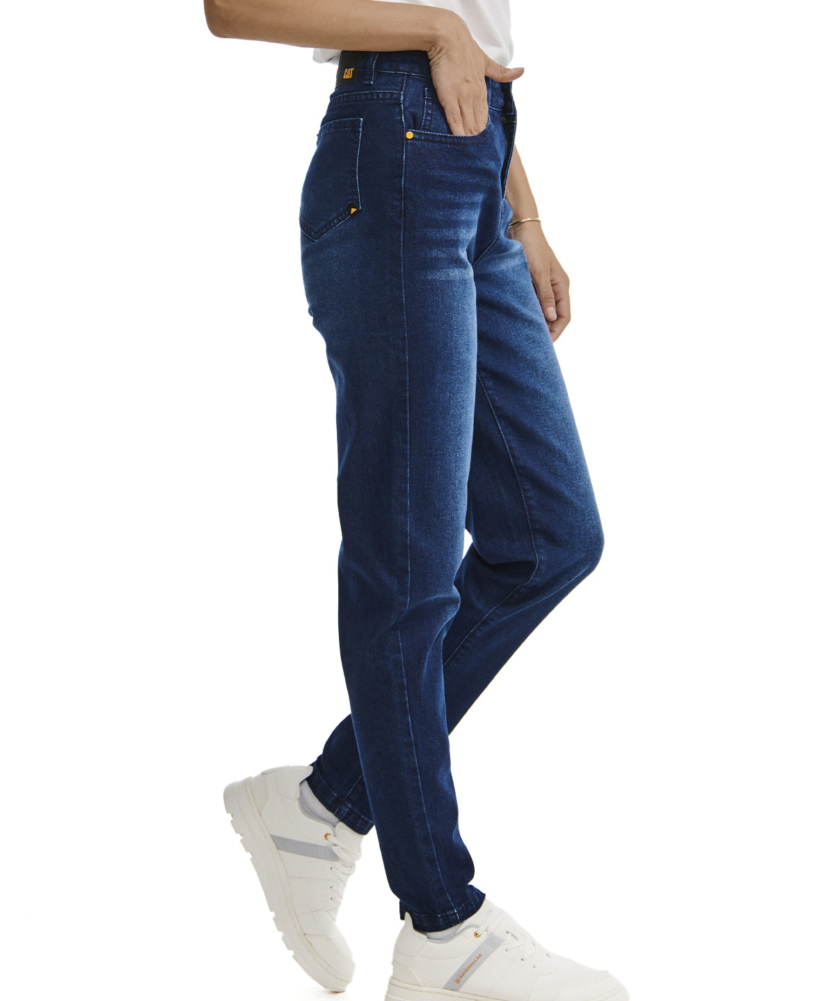 Jeans Denim Mujer Triblend Stretch Denim Mid-Rise Skinny Verde Cat