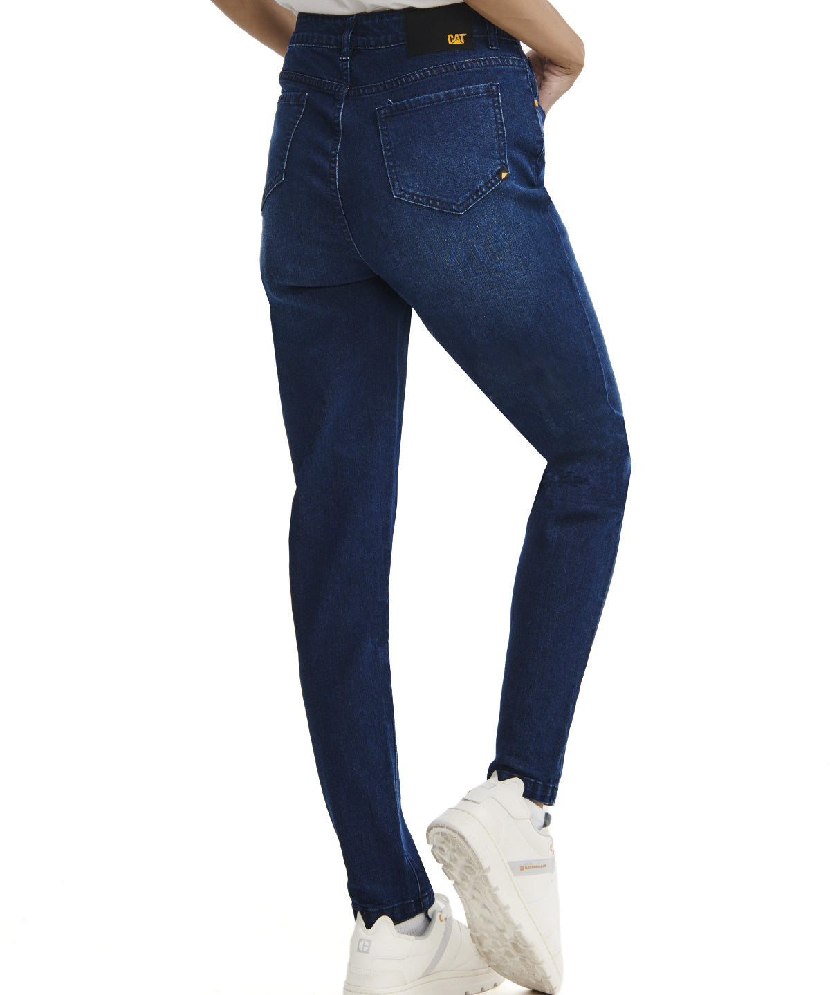 Jeans Denim Mujer Triblend Stretch Denim Mid-Rise Skinny Verde Cat