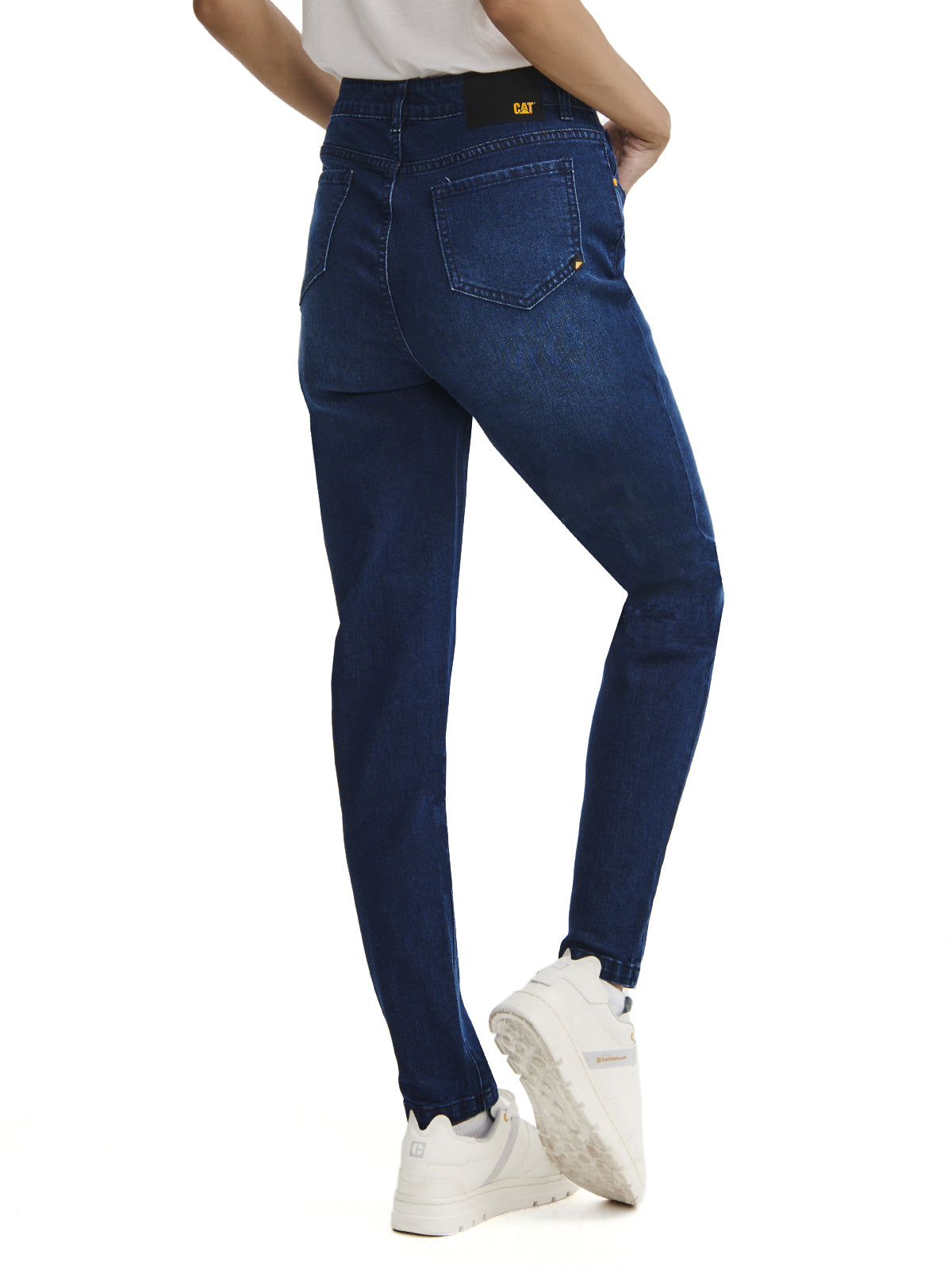 Jeans Denim Mujer Triblend Stretch Denim Mid-Rise Skinny Verde Cat