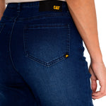 Jeans Denim Mujer Triblend Stretch Denim Mid-Rise Skinny Verde Cat