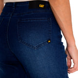 Jeans Denim Mujer Triblend Stretch Denim Mid-Rise Skinny Verde Cat