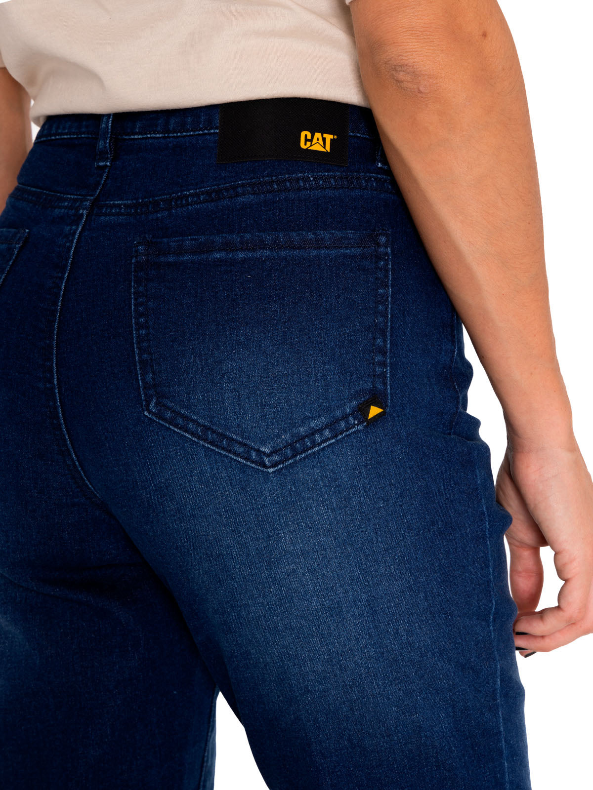 Jeans Denim Mujer Triblend Stretch Denim Mid-Rise Skinny Verde Cat