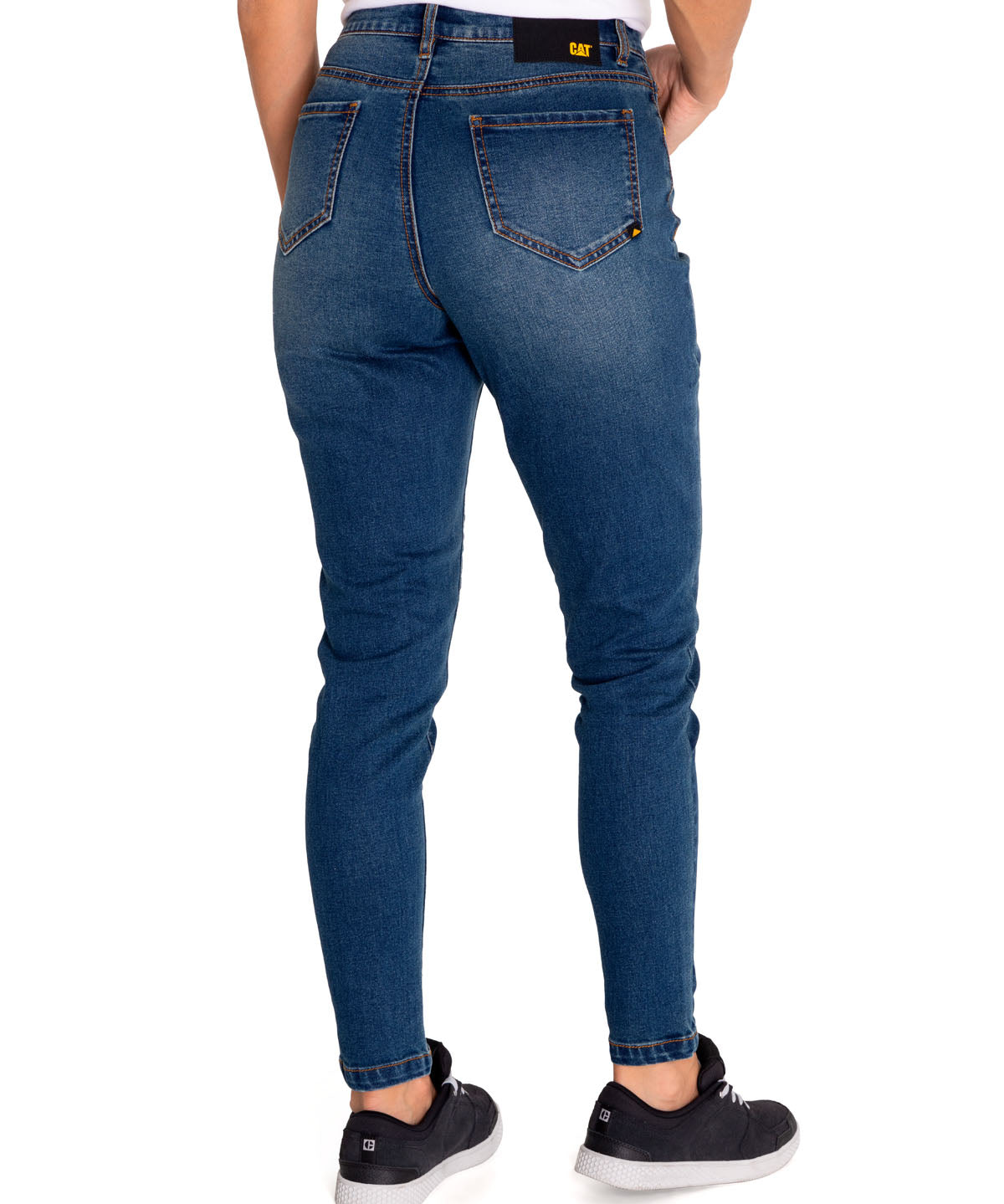 Jeans Denim Mujer Triblend Stretch Denim Mid-Rise Skinny Rojo Cat