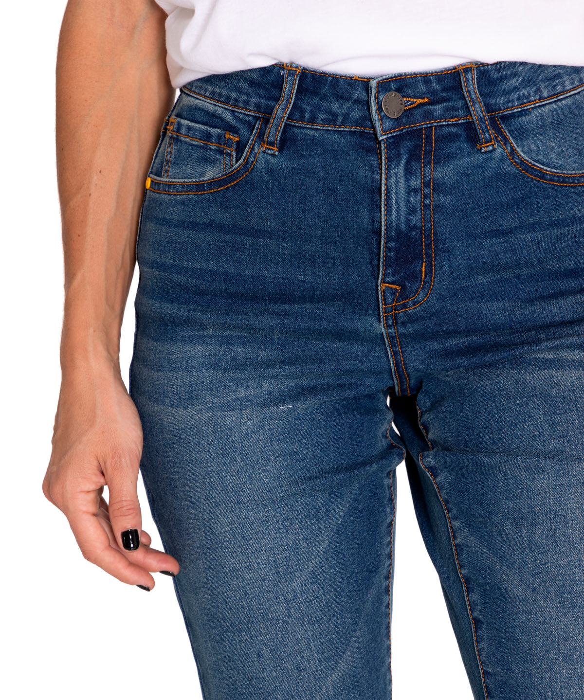 Jeans Denim Mujer Triblend Stretch Denim Mid-Rise Skinny Rojo Cat